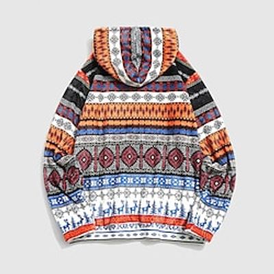 Men's Unisex Pullover Hoodie Sweatshirt Graphic Prints Elk Print Daily Sports 3D Print Designer Casual Hoodies Sweatshirts  Orange miniinthebox