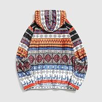 Men's Unisex Pullover Hoodie Sweatshirt Graphic Prints Elk Print Daily Sports 3D Print Designer Casual Hoodies Sweatshirts  Orange miniinthebox - thumbnail