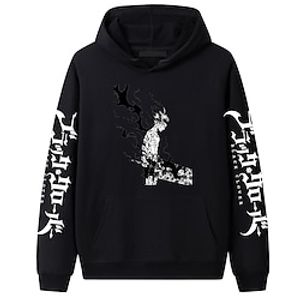 Inspired by Black Clover Asta Hoodie Cartoon Manga Anime Front Pocket Graphic Hoodie For Men's Women's Unisex Adults' Hot Stamping 100% Polyester Lightinthebox