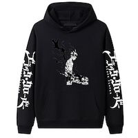 Inspired by Black Clover Asta Hoodie Cartoon Manga Anime Front Pocket Graphic Hoodie For Men's Women's Unisex Adults' Hot Stamping 100% Polyester Lightinthebox - thumbnail