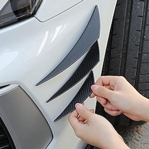 6Pcs Carbon Fiber Bumper Strip Sticker: Protect amp; Decorate Your Car with Anti-Scratch Universal Front Bumper Spoiler! Lightinthebox