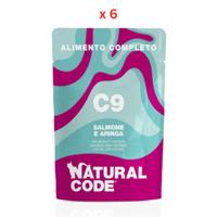 Natural Code Salmon & Herring Complete Wet Cat Food - 70G Pack Of 6