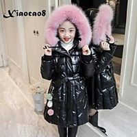 Kid's Girls' Jacket  Coat Big red Blushing Pink Black Solid Color Cute 2-6 Years  Cotton Lightinthebox - thumbnail