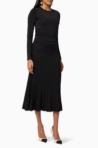 Midi Dress in Stretch Viscose