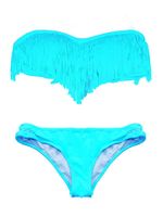 Women Sexy Tassel Strapless Bikini