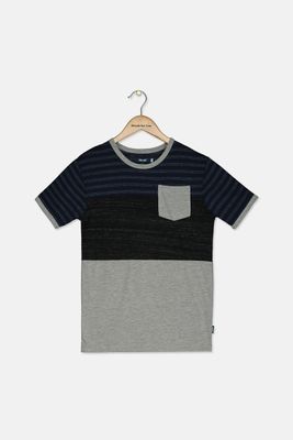 Big Boys Colorblocked Pocket T-Shirt  Indigo