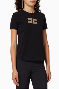 Embroidered Logo Cotton T-Shirt