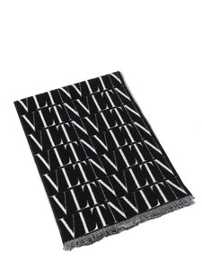 White/Black Wool Scarf