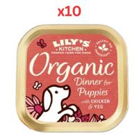 Lily's Kitchen Organic Dinner Wet Puppy Food 150G (Pack of 10)