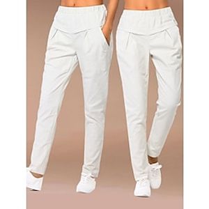 Women's Skinny Pants Trousers Linen  Cotton Blend Rust Black Light Grey Fashion Streetwear Street Daily Daily Wear Pocket Full Length Breathability Plain S M L XL 2XL Lightinthebox