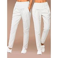 Women's Skinny Pants Trousers Linen  Cotton Blend Rust Black Light Grey Fashion Streetwear Street Daily Daily Wear Pocket Full Length Breathability Plain S M L XL 2XL Lightinthebox - thumbnail