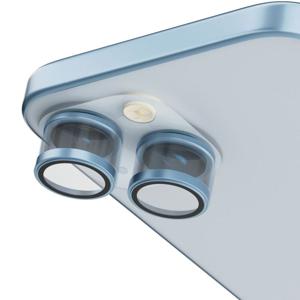 Levelo Lucent Duo 9H Hardness Camera Lens Protector For iPhone 15 / 15 Plus - Blue