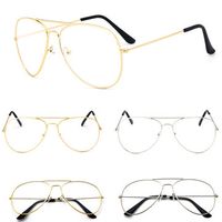 Special Shape Metal Frame Clear Lens Glasses