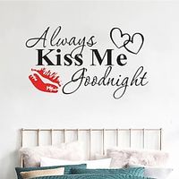 Valentine's Day Wall Sticker English Red Lips Always Kiss Me Valentine's Day Removable Wall Sticker. miniinthebox