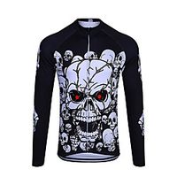 21Grams Men's Long Sleeve Cycling Jersey Spandex Polyester Black Sugar Skull Skull Bike Jersey Top Mountain Bike MTB Road Bike Cycling Quick Dry Moisture Wicking Breathable Sports Clothing Apparel Lightinthebox - thumbnail