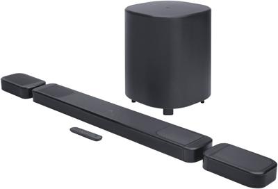 JBL BAR-1000MK2, 7.1.4 Channel Soundbar with Detachable Wireless Speakers, 960W Output, True Dolby Atmos & DTS X, 10" Wireless Subwoofer- Black