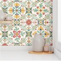 Floral Plants Cycle Color Home Decoration Floral Modern Wall Covering, PVC  Vinyl Material Self adhesive Wallpaper Wall Cloth, Room Wallcovering Lightinthebox - thumbnail
