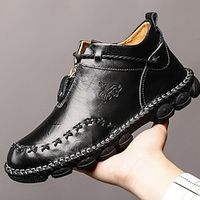 Men's Boots Comfort Shoes Casual Daily Walking Shoes Leather Waterproof Handmade Mid-Calf Boots Dark Brown Black Winter Lightinthebox Men's Boots Comfort Shoes Casual Daily Walking Shoes Leather Waterproof Handmade Mid-Calf Boots Dark Brown Black Winter Lightinthebox
