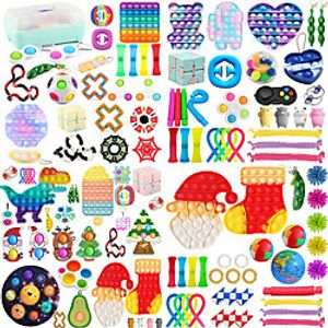 HOT 80 Pack Fidget Sensory Toy Set Stress Relief Toys Autism Anxiety Relief Stress Pop Bubble Fidget Sensory Toy For Kids Adults miniinthebox