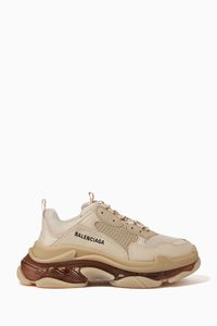 Triple S Clear Sole Sneakers in Double Foam & Mesh