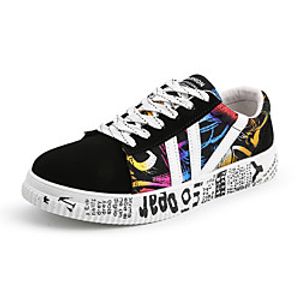 Men's Sneakers Sporty Look Casual Daily Walking Shoes PU Breathable Non-slipping Wear Proof Black and White Black  Red White Spring Lightinthebox