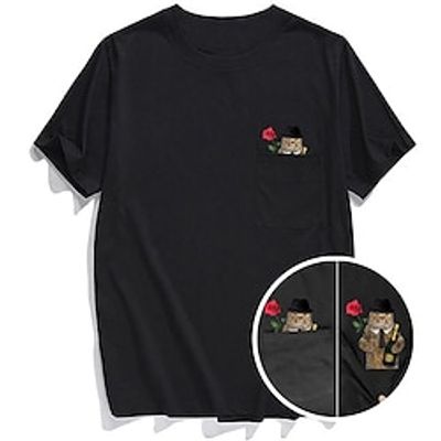 Animal Animal T-shirt Cartoon Manga Print Graphic T-shirt For Men's Women's Unisex Adults' Hot Stamping 100% Polyester Casual Daily Lightinthebox