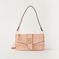 Sasha Solid Crossbody Bag with Detachable Straps and Button Closure