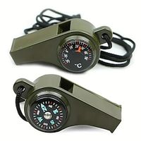 1pc 3-In-1 Emergency Survival Whistle With Compass Thermometer For Camping Hiking Outdoor Tools Referee Cheerleading Whistle Lightinthebox - thumbnail