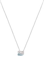 Swan Pendant Small Necklace - Rhodium Plated Swan Pendant Small Necklace - Rhodium Plated