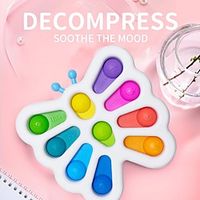 1 pc Fidget Simple Dimple Toy Fat Brain Toys Butterfly Shape Stress Relief Hand Fidget Toys For Kids Baby Early Learning Educational miniinthebox - thumbnail