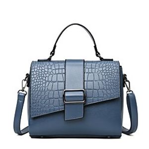 Women's Bags PU Leather Leather Top Handle Bag Buttons Daily Outdoor Handbags Black Blue Red Brown Lightinthebox