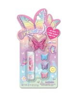 Hot Focus Trendz Lip Balm & Butterfly Hair Claws & Clips Set