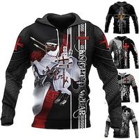 Inspired by The Last Templar Crusader Knights Templar Crusader Hoodie Cartoon Manga Anime Graphic Hoodie For Men's Women's Unisex Adults' 3D Print 100% Polyester Lightinthebox - thumbnail