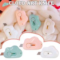 Japanese simple creative cloud utility knife retractable portable mini blade cute girl heart demolition express knife