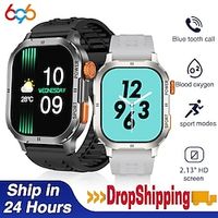 696 M63 Smart Watch 2.13 inch Smart Band Fitness Bracelet Bluetooth Pedometer Call Reminder Heart Rate Monitor Compatible with Android iOS Men Hands-Free Calls Message Reminder IP 67 30mm Watch Case Lightinthebox