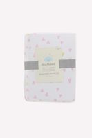 Fitted Crib Sheet Hearts 71.1 L x 132 W cm  Pink - thumbnail