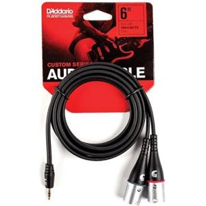 D'Addario PW-MPXLR-06 Planet Waves Custom Series 3.5mm to Dual XLR Y-Cable - 6 ft / 1.83 Meters