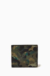3-in-1 Wallet in Camo Print Leather