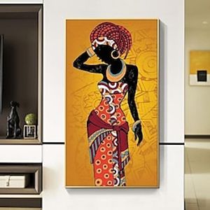 1 Panel People Wall Art Canvas Scandinavian African Women Prints Posters Painting Home Decoration Wall Hanging Gift Rolled Canvas No Frame Unframed Unstretched Lightinthebox