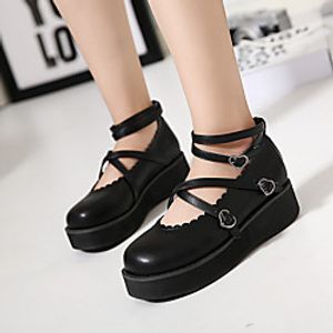 Women's Sneakers Round Toe Microfiber Solid Colored Black Lightinthebox