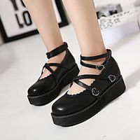 Women's Sneakers Round Toe Microfiber Solid Colored Black Lightinthebox - thumbnail