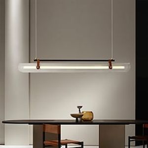 LED Pendant Light Dimmable Line Design Black Gold 80cm Metal Acrylic 110-240V Ceiling Chandelier Light Fixture for Dinning Room Office Kitchen 110-240V Lightinthebox