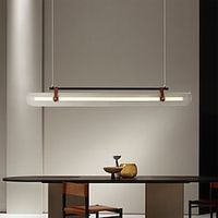 LED Pendant Light Dimmable Line Design Black Gold 80cm Metal Acrylic 110-240V Ceiling Chandelier Light Fixture for Dinning Room Office Kitchen 110-240V Lightinthebox - thumbnail