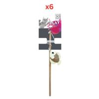 M-PETS Fish Cat Wand Assorted Colors (Pack Of 6)