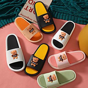 2021 New Sandals And Slippers Female Summer Home Indoor Thick-Soled Couple Home Drag Bathroom Bath Non-Slip Cartoon Male miniinthebox
