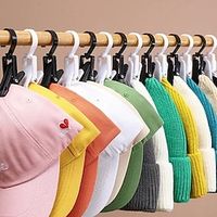 10Pcs Rotating Clothes Pegs Hanger Laundry Hat Clip Supermarket Sock Display Plastic Clip White Storage Curtain Clip With Hook Lightinthebox - thumbnail