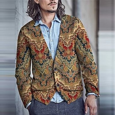 Floral Tribal Bandana Print Retro Vintage Tribal Men's Button Knitting Print Cardigan Sweater Knitwear Cowichan cardigan sweater Outdoor Daily Vacation Long Sleeve V Neck Sweaters Brown Fall Winter S Lightinthebox Floral Tribal Bandana Print Retro Vintage Tribal Men's Button Knitting Print Cardigan Sweater Knitwear Cowichan cardigan sweater Outdoor Daily Vacation Long Sleeve V Neck Sweaters Brown Fall Winter S Lightinthebox