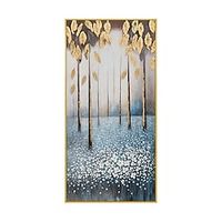 Oil Painting Hand Painted Vertical Floral / Botanical Modern Rolled Canvas (No Frame) miniinthebox - thumbnail