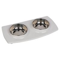 Pawsitiv Tile Dinner Set Bowls Medium -White