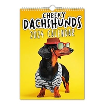 2024 Wall Calendar Funny Dog Album Cover Poster Calendar Wall Calendar Home Office Hanging Calendar Monthly Planner Lightinthebox